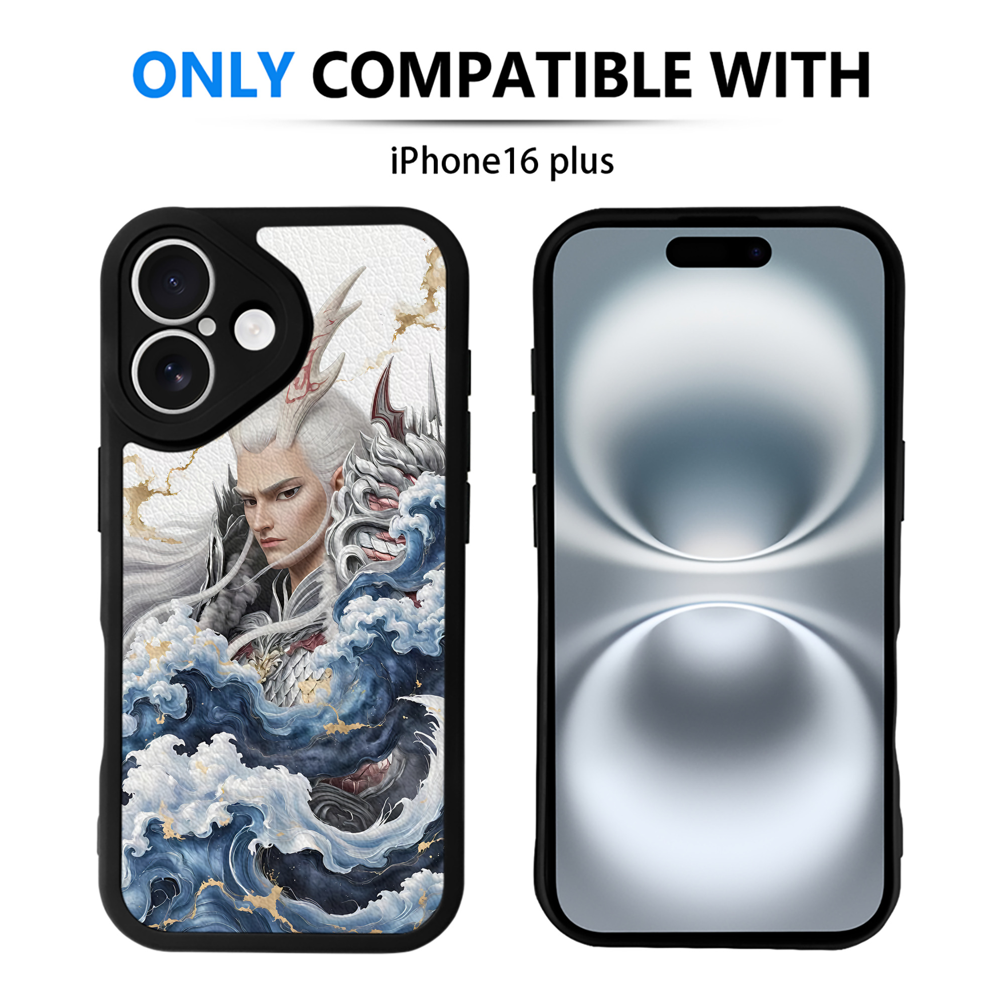 （画像用） Ne Zha 2 ナタ 魔童の大暴れ 【iPhone 16シリーズ対応】シリコンスマホケース（レザー調） 材質：シリコン